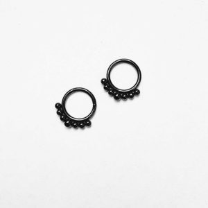 Drops 8 mm black candongas