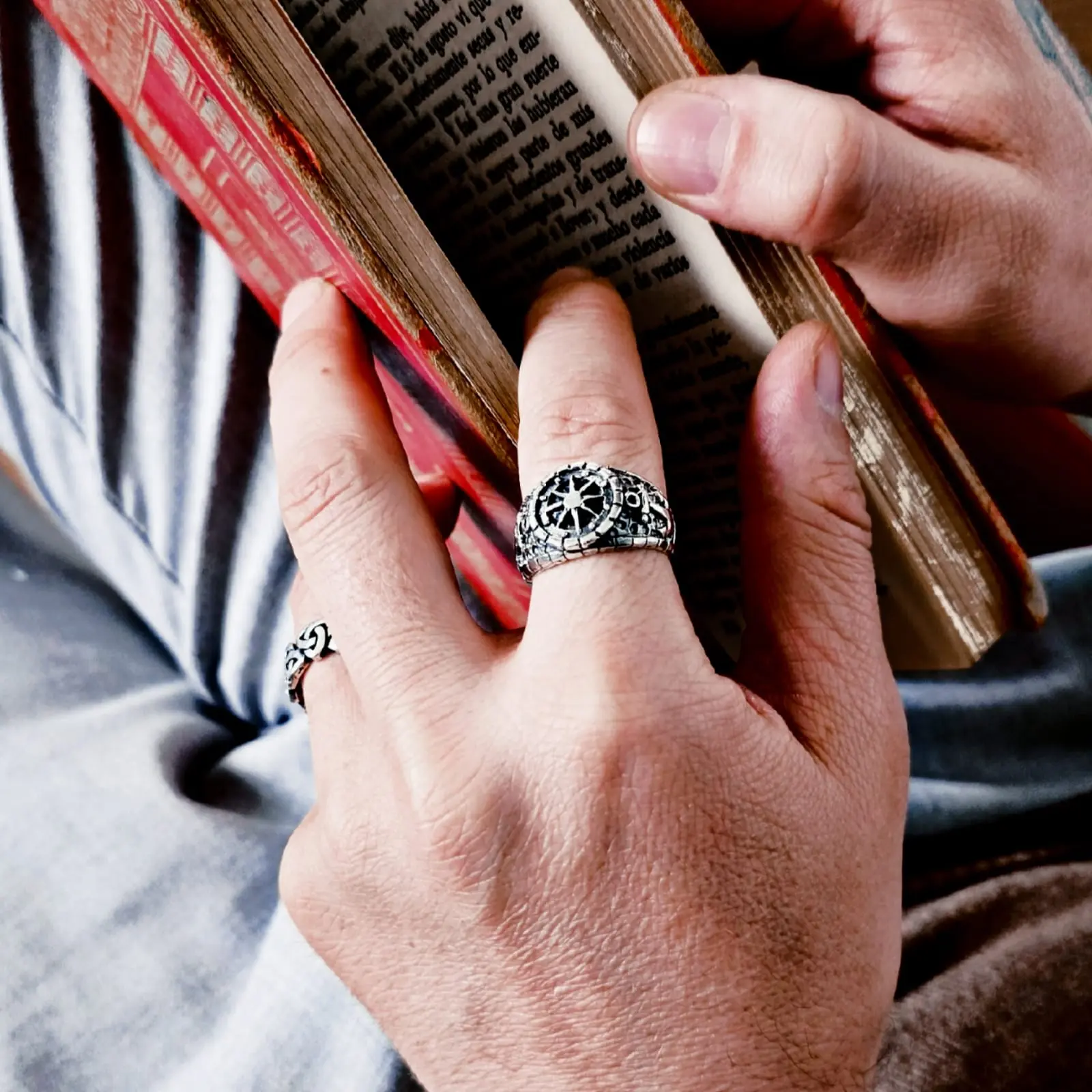 Compass Ring Plata - Imagen 4